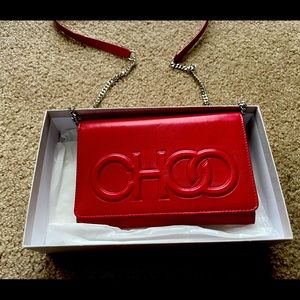 Jimmy Choo red crossbody bag